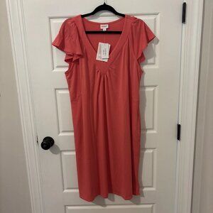 Lularoe Chaylin Ruffle Sleeve Vneck Dress Retail $54 - large - Item#155